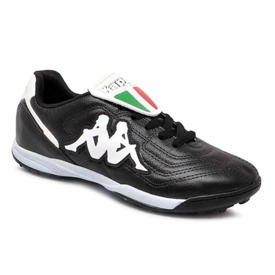 Chuteira Society Kappa Cole - Preto+Branco Menor preço em Chuteira Society Kappa Cole - Preto+Branco