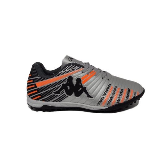 Chuteira Society Kappa Milão 8466 Prata+Preto Netshoes