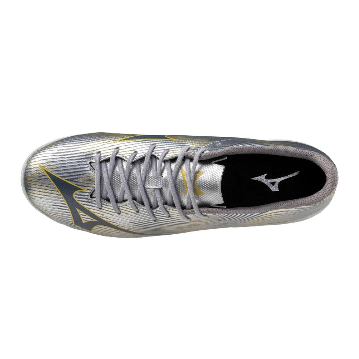 Chuteira Society Masculina Mizuno Alpha II Select AS 38 Prata