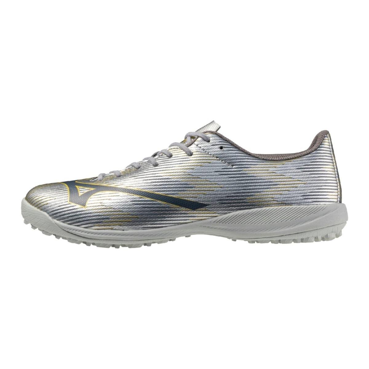 Chuteira Society Masculina Mizuno Alpha II Select AS 38 Prata