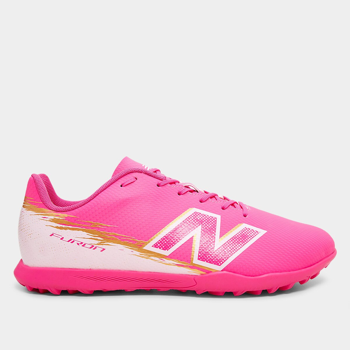 シューズ New Balance Furon V3 28cm D Chuteira Society New Balance Furon Unissex - Rosa+Branco | Netshoes