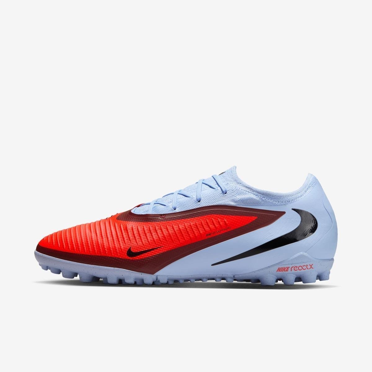 Chuteira Society Nike Phantom 6 Reactx Pro - Azul+Vermelho | Netshoes