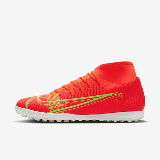 Chuteira Society Nike Superfly 8 Club - Laranja+Cinza é ruim? Chuteira Society Nike Superfly 8 Club - Laranja+Cinza é boa?