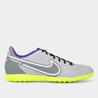 Nike Tiempo サッカーシューズ グレー/イエロー Chuteira Society Nike Tiempo Legend Club - Cinza+ Amarelo | Netshoes