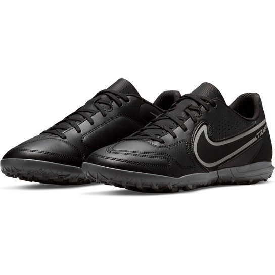 Chuteira Society Nike Tiempo Legend Club - Preto+Cinza Menor preço em Chuteira Society Nike Tiempo Legend Club - Preto+Cinza