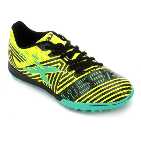 Chuteira Society OXN Mission 2 - Preto+Verde Claro Menor preço em Chuteira Society OXN Mission 2 - Preto+Verde Claro