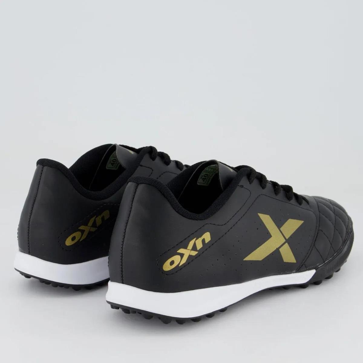 Chuteira Society Oxn Rio - Preto+Dourado | Netshoes