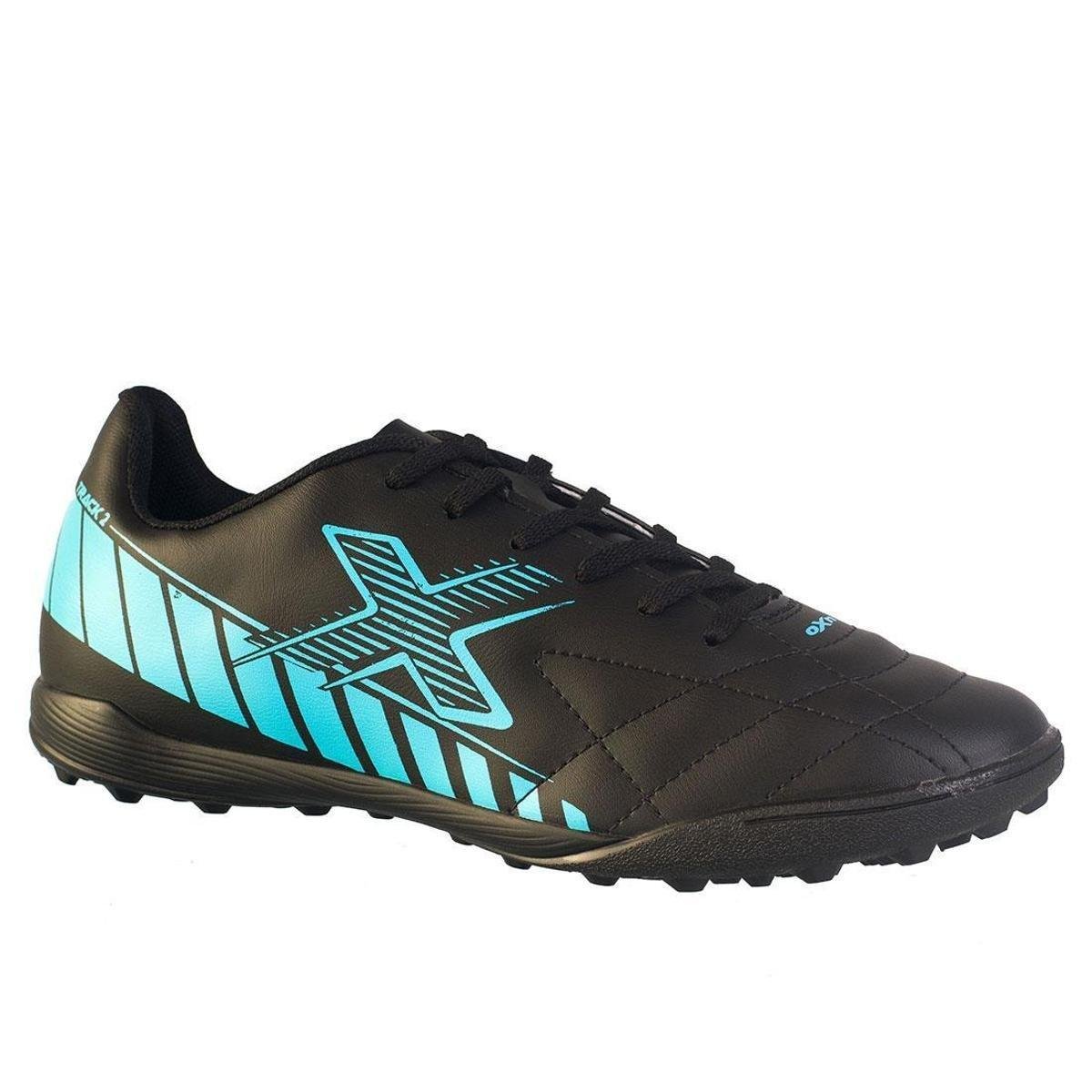 Chuteira Society Meninos Oxn Sonic Lets X-pro 2 - Preto+Azul