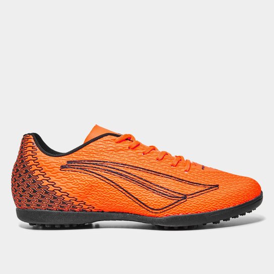 Chuteira Society Penalty Bravo XXII - Laranja+Preto Menor preço em Chuteira Society Penalty Bravo XXII - Laranja+Preto