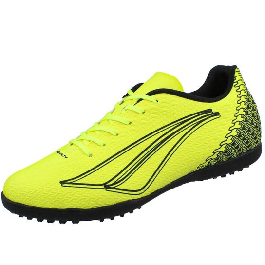 Chuteira Society Penalty Bravo - Amarelo Menor preço em Chuteira Society Penalty Bravo - Amarelo