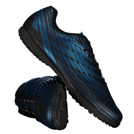 Chuteira Society Penalty Capitano IX - Preto+Azul