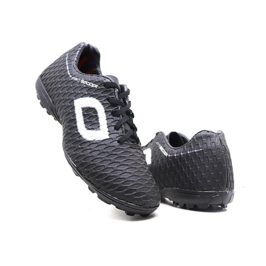 Chuteira Society Pro Soccer Preto E Branco - Preto+Branco Menor preço em Chuteira Society Pro Soccer Preto E Branco - Preto+Branco