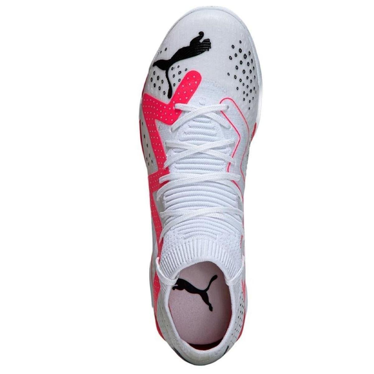 Chuteira Society Puma Future Match TT - Branco+Rosa | Netshoes