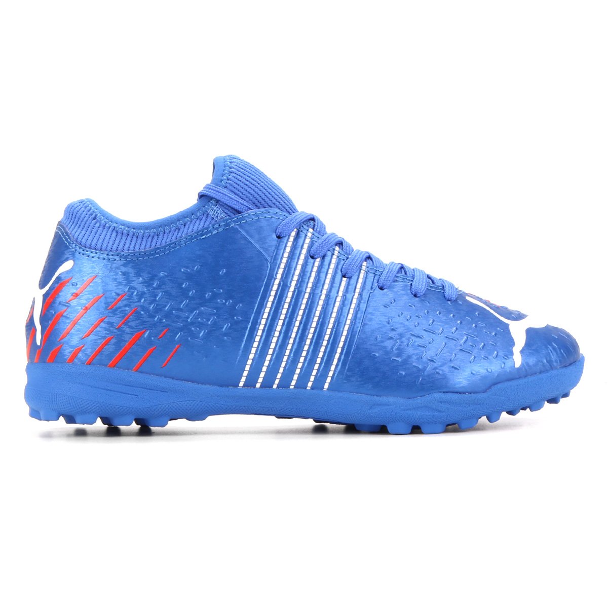 Chuteira Society Puma Future Z Azul+Laranja Netshoes