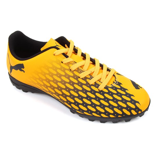 Chuteira Society Puma Spirit III - Amarelo e Preto Menor preço em Chuteira Society Puma Spirit III - Amarelo e Preto