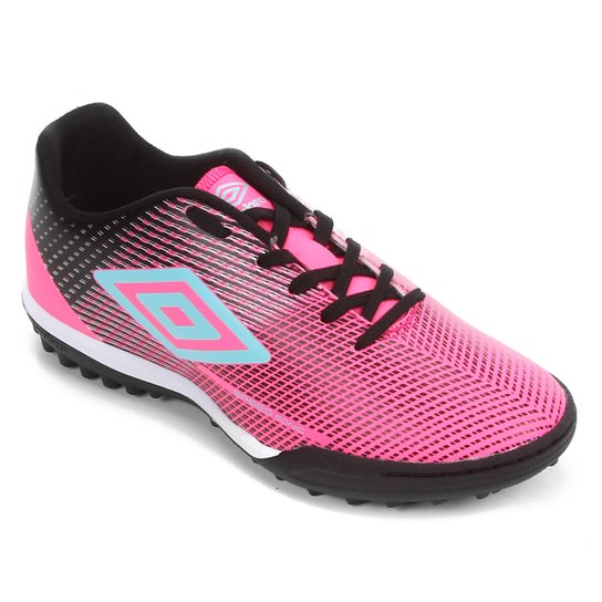 Chuteira Society Speed Sonic Umbro - Rosa+Preto Menor preço em Chuteira Society Speed Sonic Umbro - Rosa+Preto