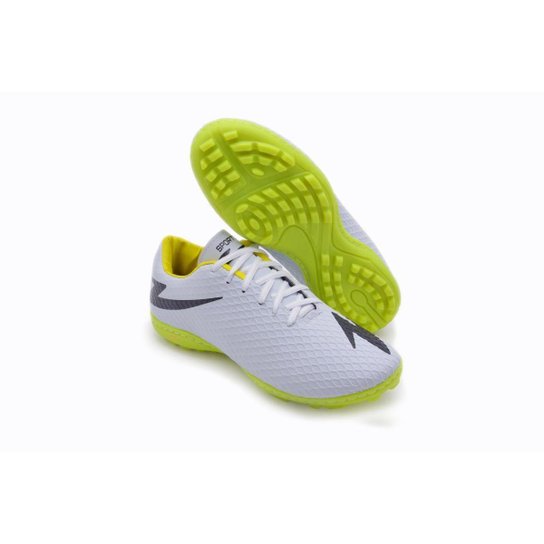 Chuteira Society Sport'Z Futebol Grama Sintética Original Lançamento - Branco+Verde Menor preço em Chuteira Society Sport'Z Futebol Grama Sintética Original Lançamento - Branco+Verde