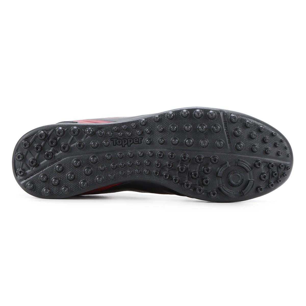Chuteira Society Topper Boleiro IV - Preto+Vermelho | Netshoes