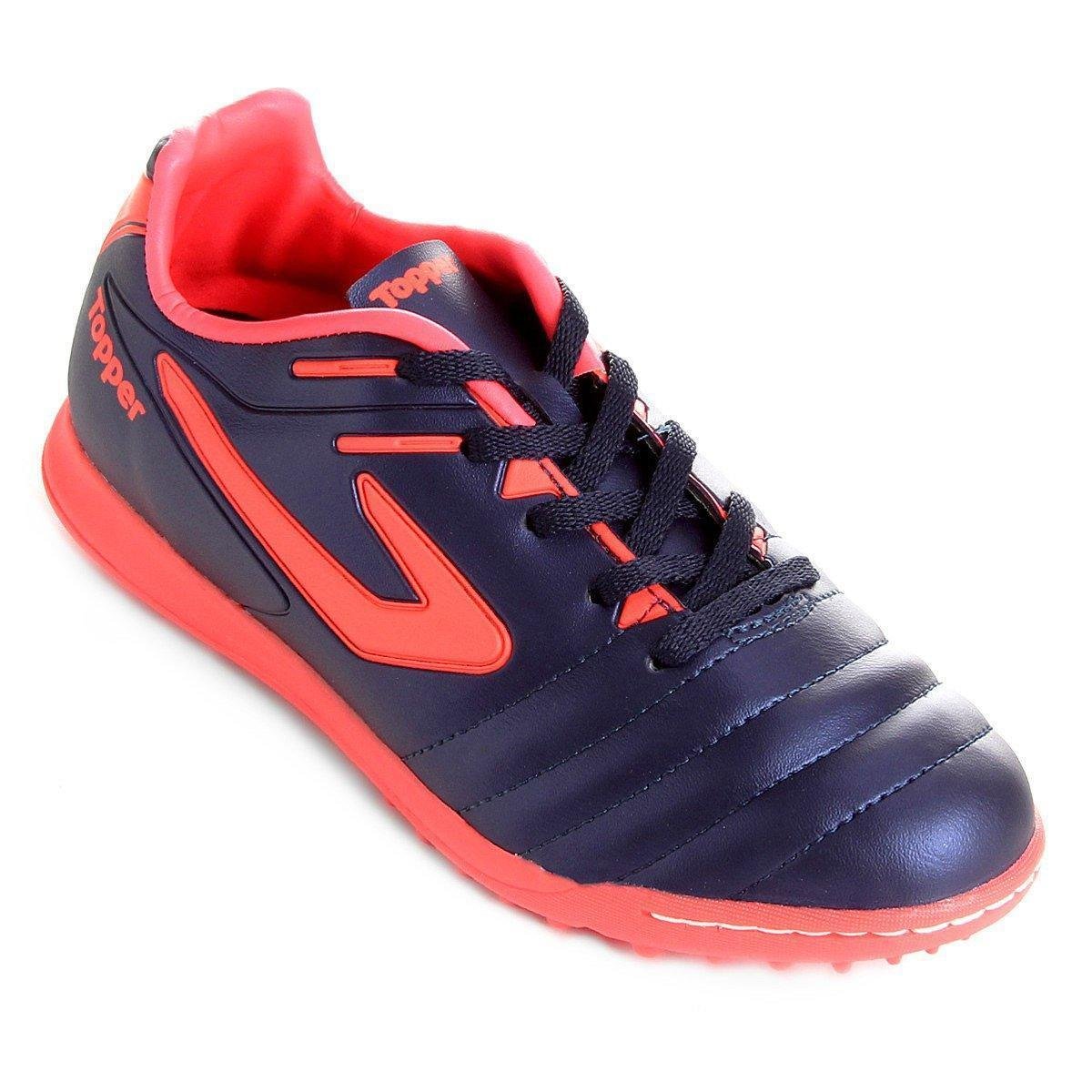 Chuteira Society Topper Boleiro - Preto+Chumbo | Netshoes