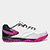 Chuteira Society Topper Dominator Club V Unissex - Branco+Rosa