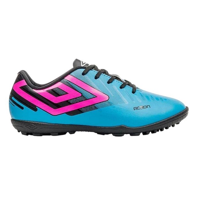 Chuteira Society Umbro Action Infantil - Azul 36