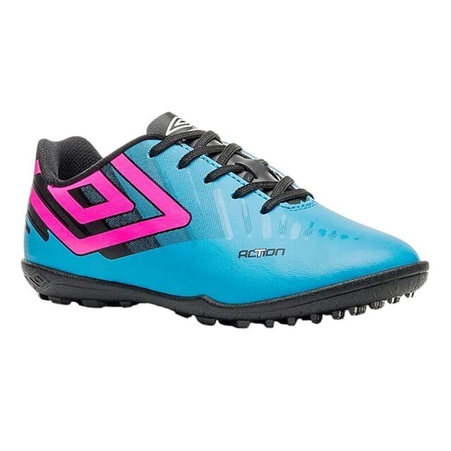 Chuteira Society Umbro Action Infantil - Azul 36
