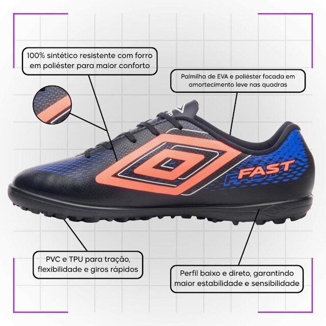 Chuteira Society Umbro Fast II