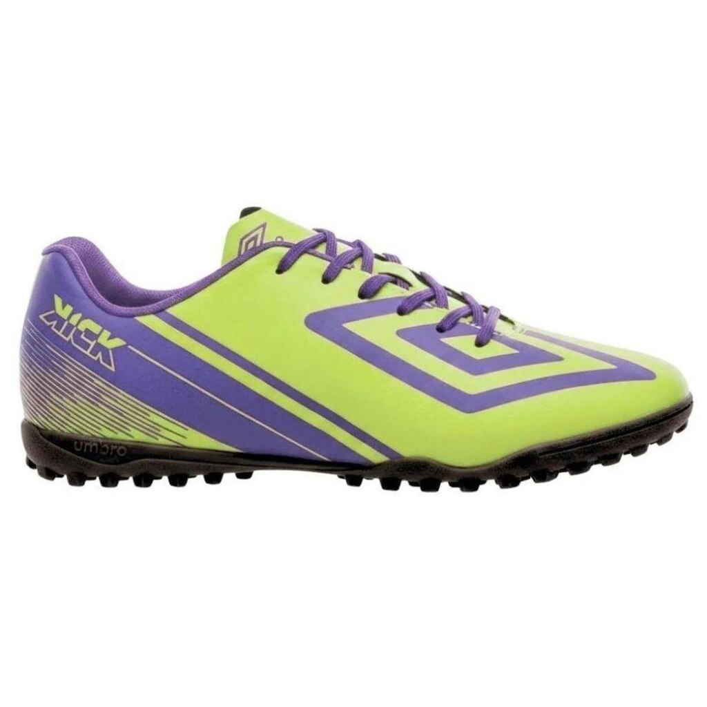 Chuteira Society Umbro Kick - Verde claro/Roxo