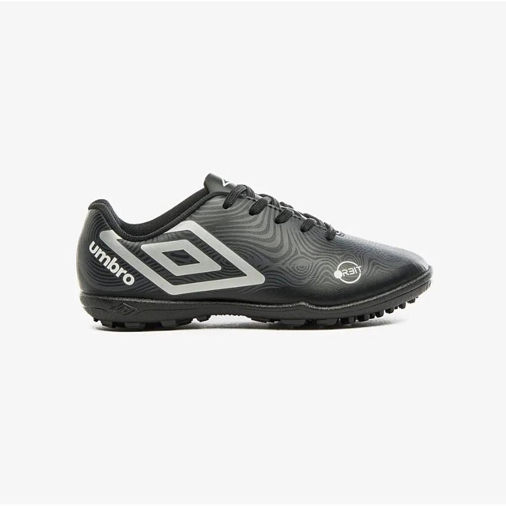 Chuteira Society Umbro Orbit 33 Infantil - Preto e Cinza