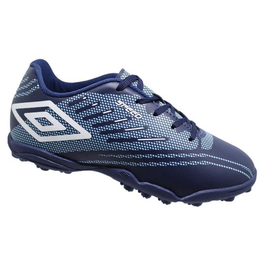 Chuteira Society Umbro Speed IV Júnior - Vinho e - Marinho+Azul Menor preço em Chuteira Society Umbro Speed IV Júnior - Vinho e - Marinho+Azul