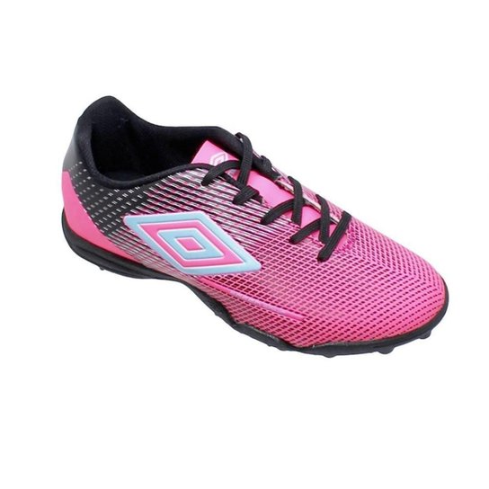 Chuteira Society Umbro Speed Sonic Júnior - Rosa - Rosa+Preto Menor preço em Chuteira Society Umbro Speed Sonic Júnior - Rosa - Rosa+Preto