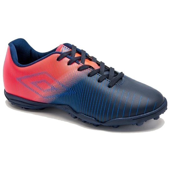 Chuteira Society Umbro Vibe - Marinho+Rosa Claro