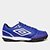 Chuteira Society Umbro X-Comfort Unissex - Azul Royal+Branco