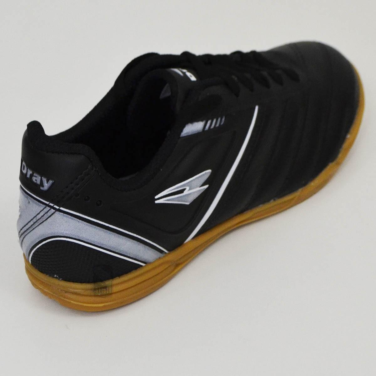 Chuteira Tênis de Futsal Dray Couro Natural Sola de Borracha - Preto |  Netshoes
