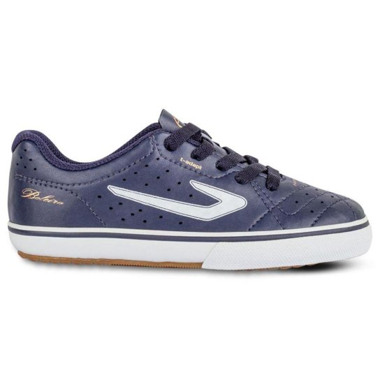 Chuteira Topper Infantil Futsal Tênis Boleiro - Marinho+Branco Menor preço em Chuteira Topper Infantil Futsal Tênis Boleiro - Marinho+Branco