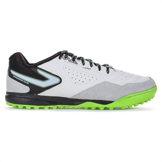 Chuteira Topper Society Dominator Club V Branco Preto e Verde - Masculino