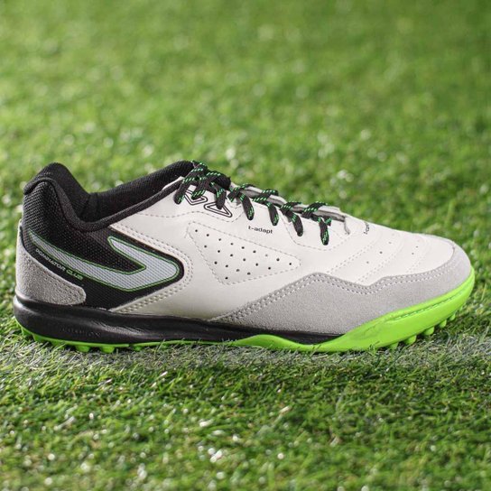 Chuteira Topper Society Dominator Club V Branco Preto e Verde - Masculino