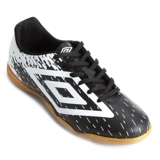 Chuteira Umbro Acid jr Futsal - Preto+Branco Menor preço em Chuteira Umbro Acid jr Futsal - Preto+Branco