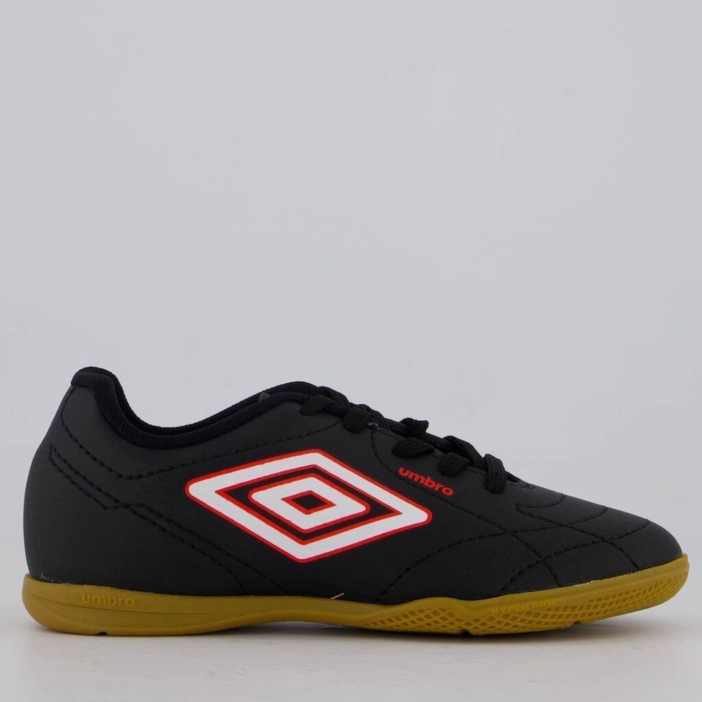 Chuteira Umbro Class Footballer Futsal Juvenil Preta e Branca