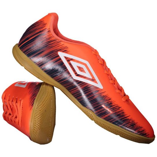 Chuteira Umbro Futsal Burn - Laranja Menor preço em Chuteira Umbro Futsal Burn - Laranja