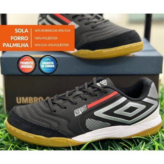 CHUTEIRA UMBRO FUTSAL PRO 5 BUMP CLUB ADULTO MASCULINO ORIGINAL