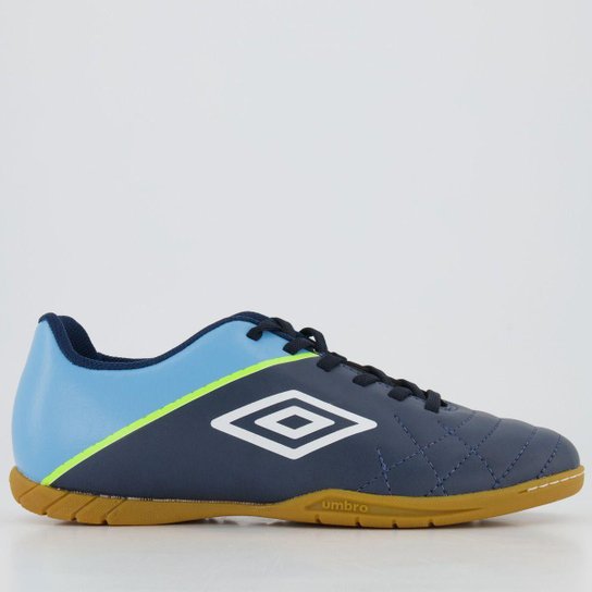 Chuteira Umbro Medusae III League Futsal Marinho - Azul Menor preço em Chuteira Umbro Medusae III League Futsal Marinho - Azul