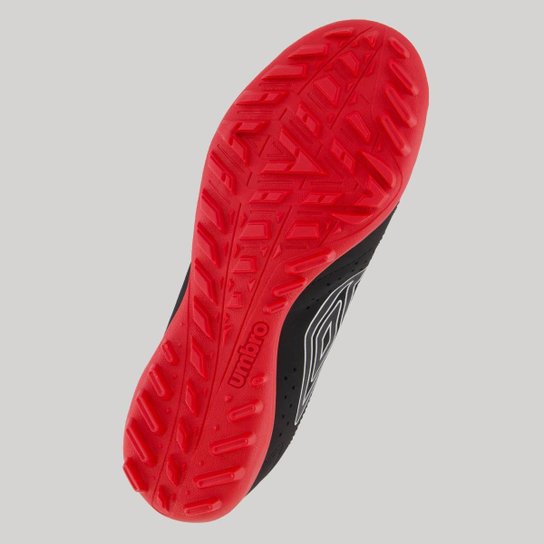 Chuteira Umbro Neo Striker Society Preta e Vermelha