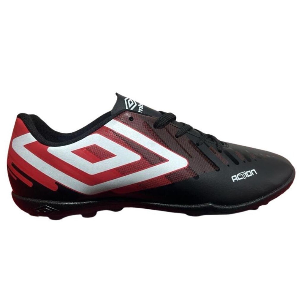 CHUTEIRA UMBRO SOCIETY  ACTION-PRETO/VERMELHO/BRANCO