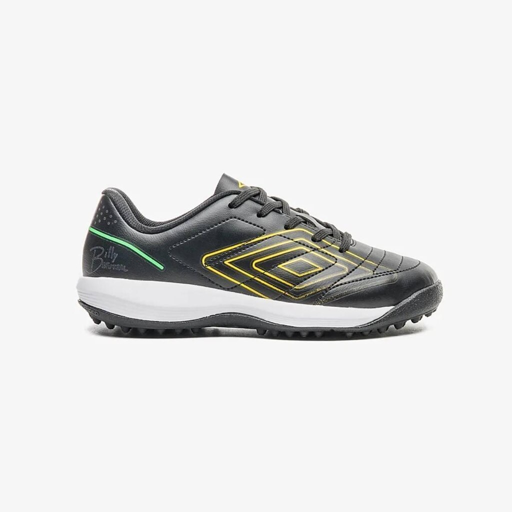 CHUTEIRA UMBRO SOCIETY BR FUTSAL INFANTIL PRETO E VERDE 32