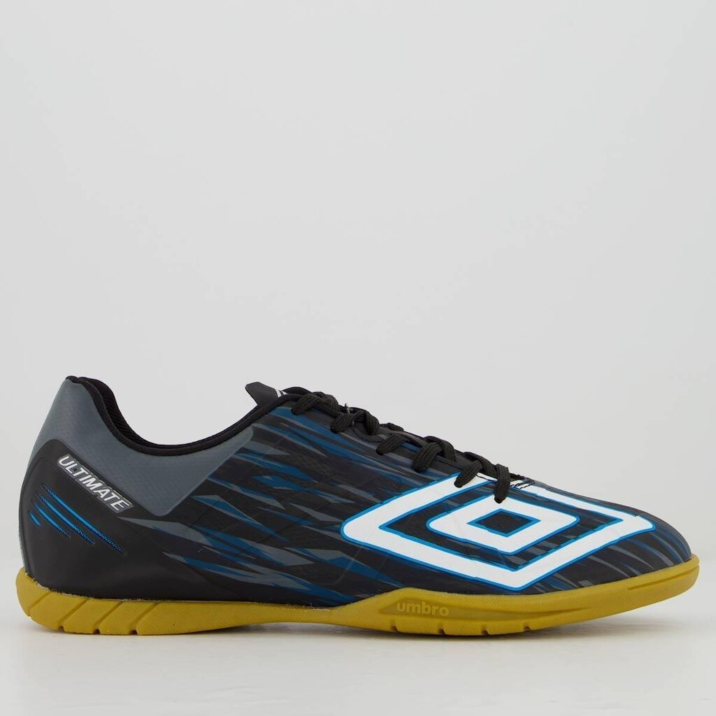 Chuteira Umbro Ultimate Futsal Preta e Azul