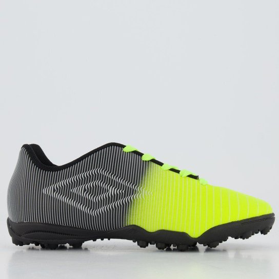 Chuteira Umbro Vibe Society Juvenil Amarela - Amarelo Menor preço em Chuteira Umbro Vibe Society Juvenil Amarela - Amarelo