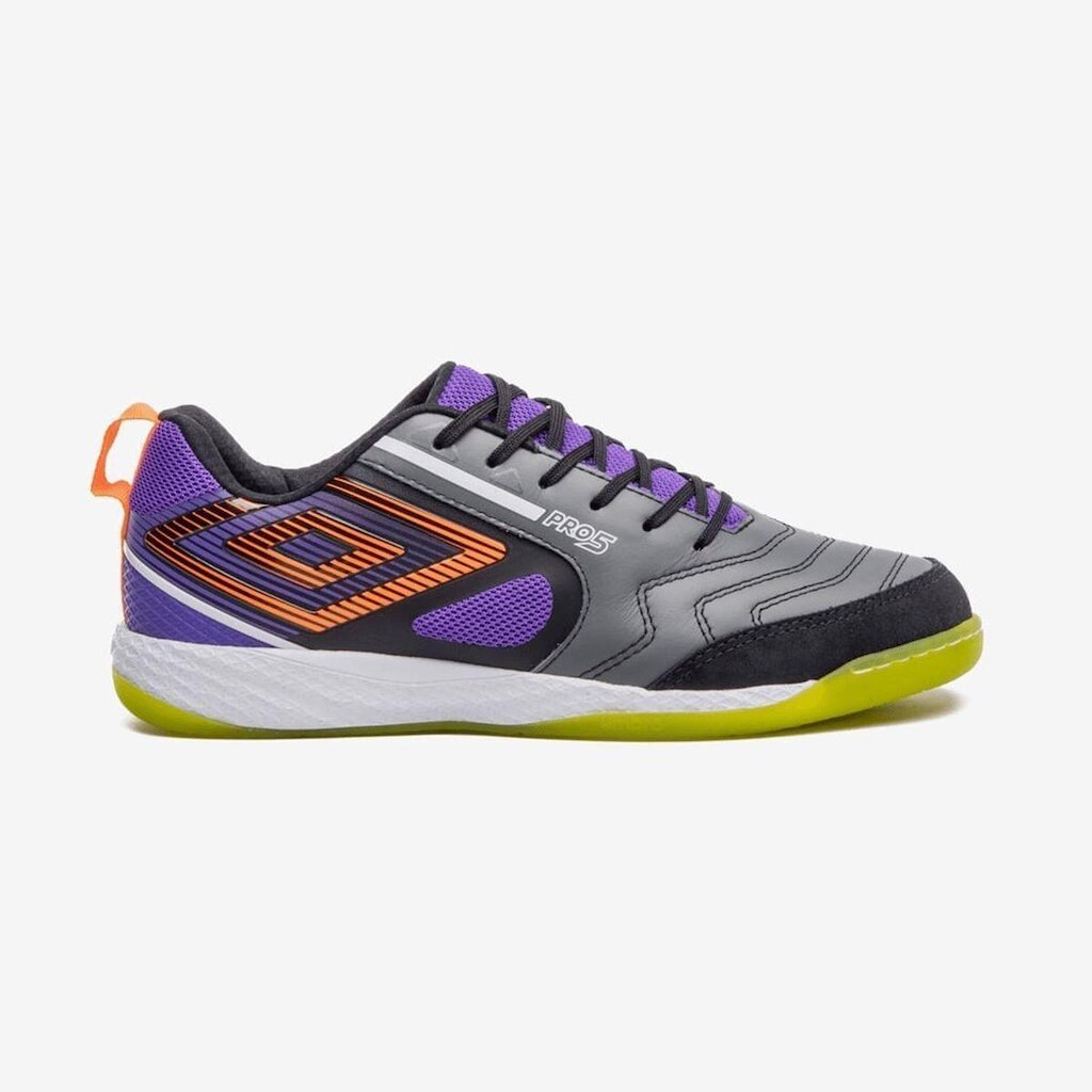 Chuteira Unissex Umbro Pro 5 Bump Grafite e Roxo - GRAFITE/PRETO/ROXO 46