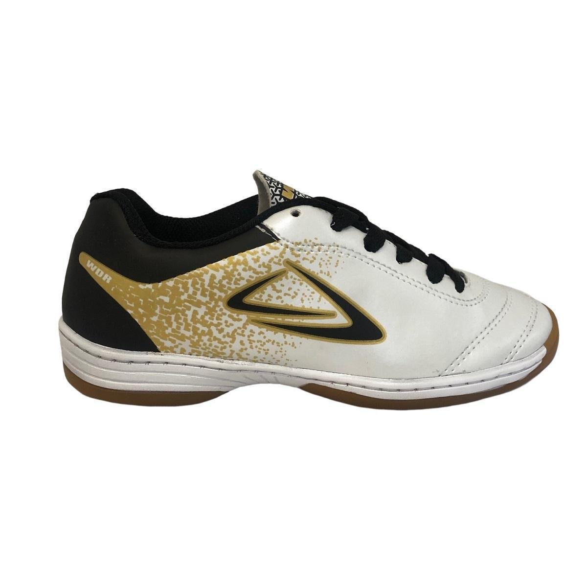 Chuteira Wonder Indoor Mercurio Infanto/Juvenil - Branco e Preto Menor preço em Chuteira Wonder Indoor Mercurio Infanto/Juvenil - Branco e Preto