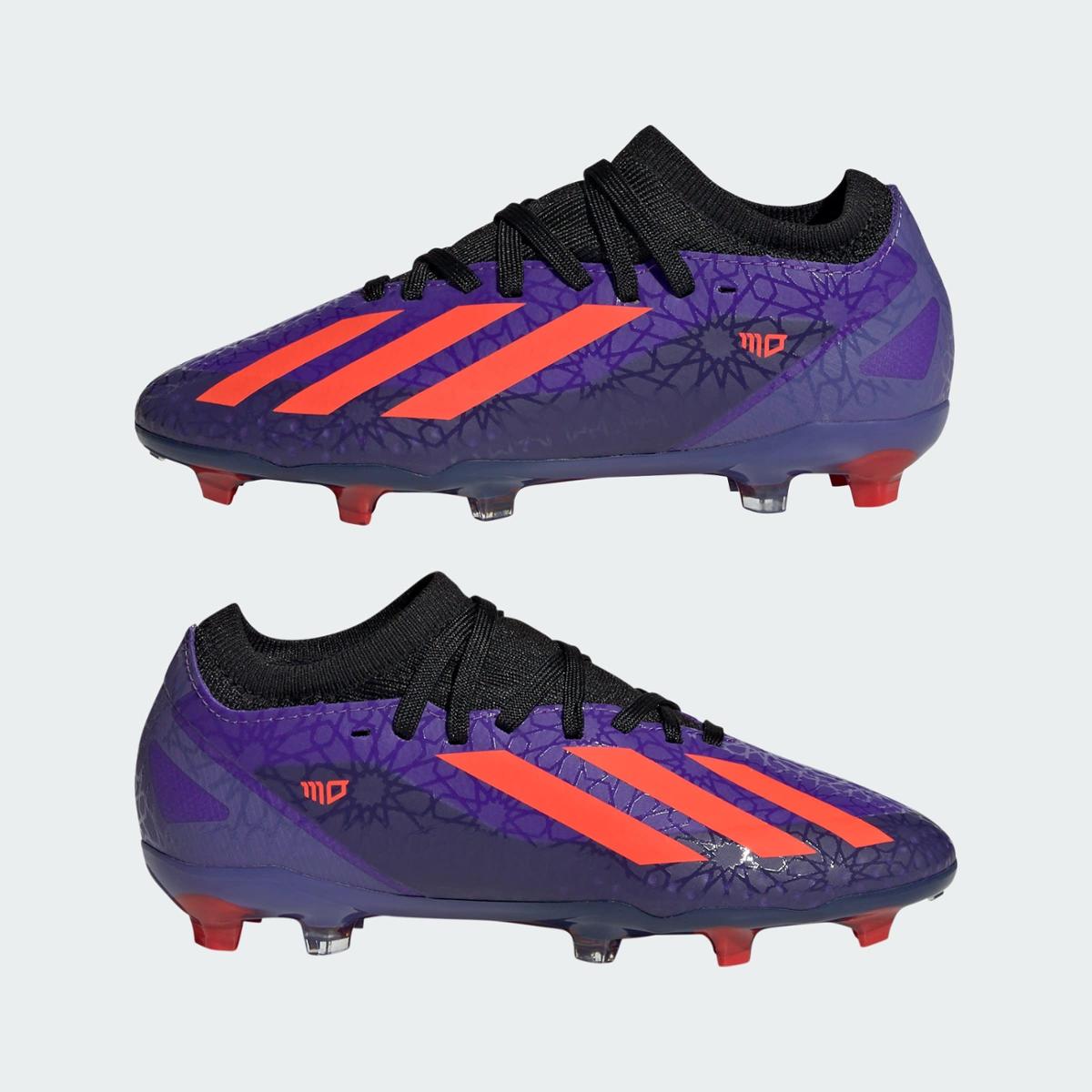 Chuteira X Crazyfast Salah.3 Campo Juvenil Adidas - Roxo | Netshoes